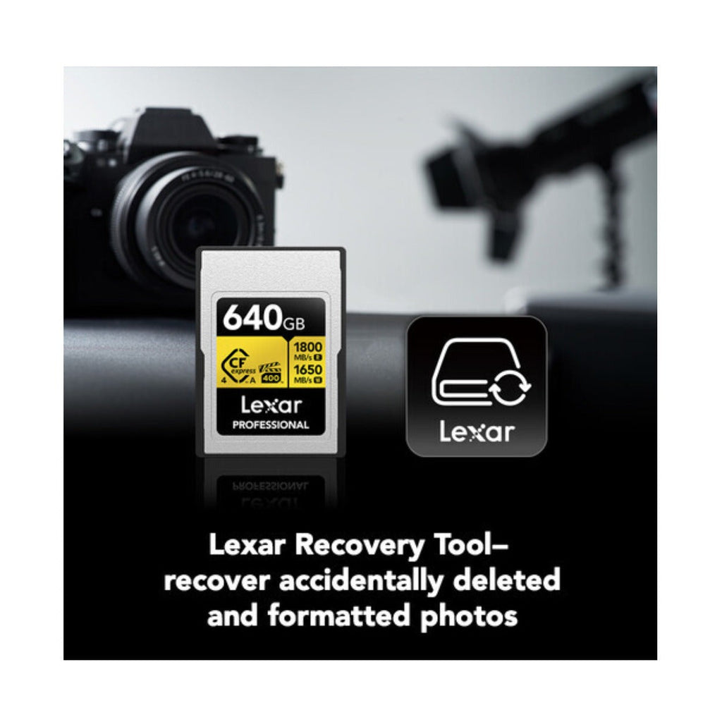 Lexar 640GB Professional GOLD CFexpress 4.0 Type A Memory Card