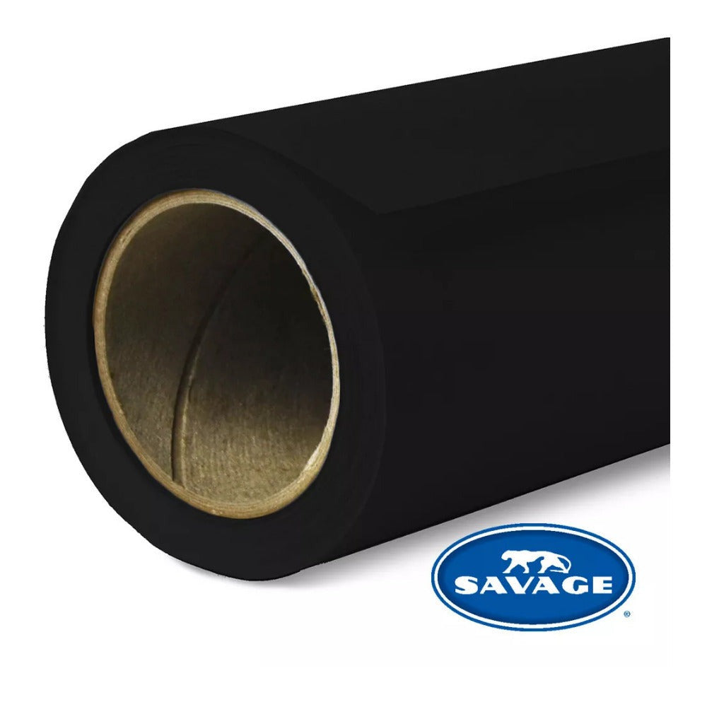 Savage Widetone 53 Inch x 36 Feet Seamless Background Paper (Black)