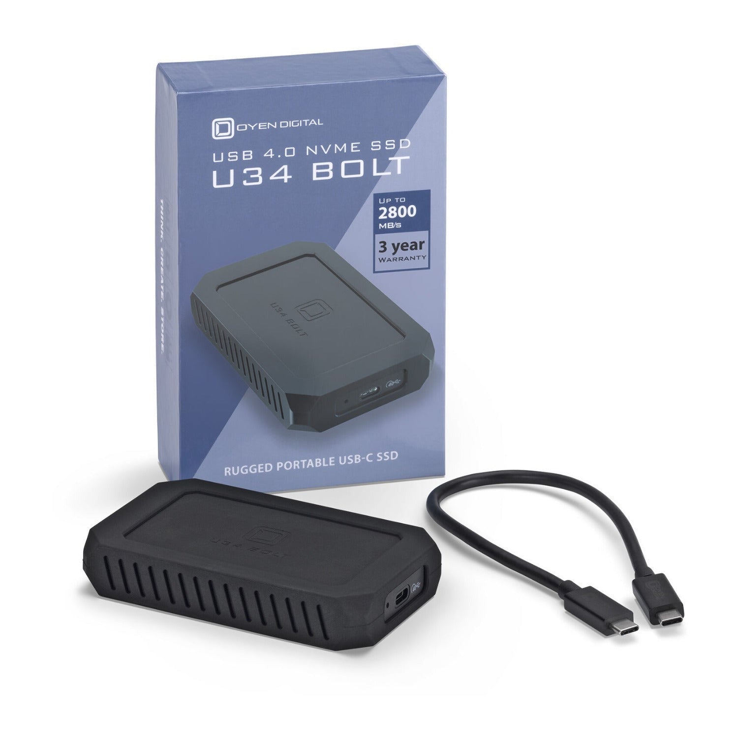 Oyen Digital 4TB U34 Bolt USB4 / Thunderbolt 4 External SSD