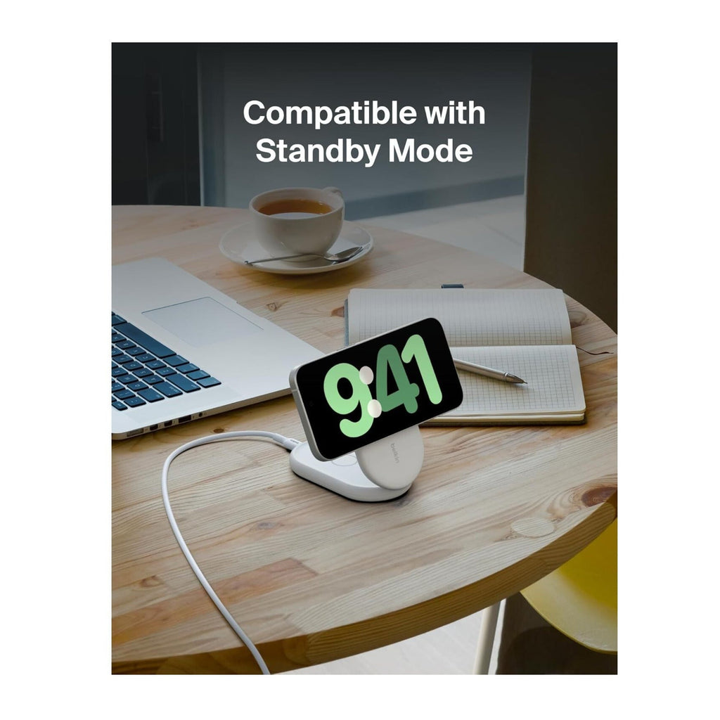 Belkin BoostCharge 15W 2-in-1 Magnetic Foldable Wireless Qi2 Charging Stand (Pink)