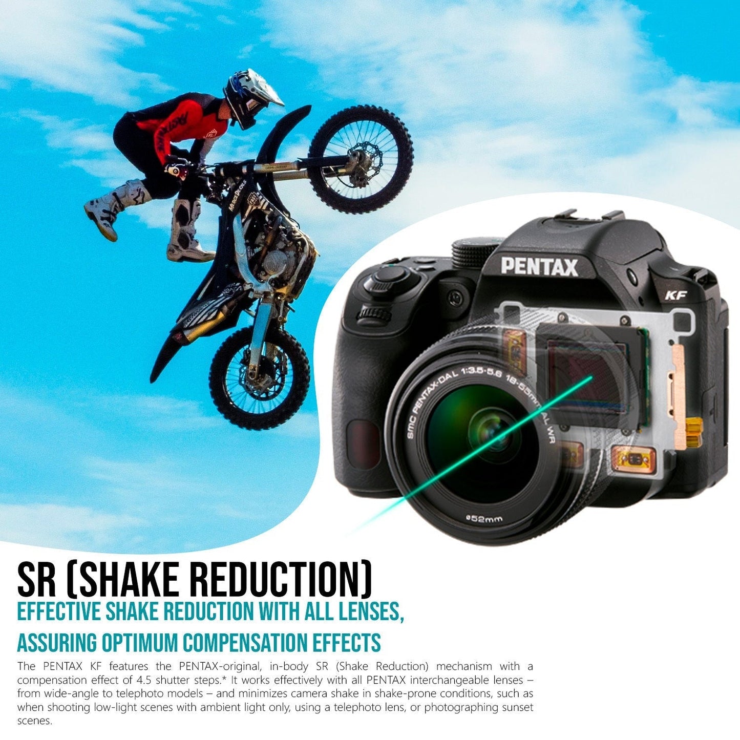 Pentax KF DSLR Camera Body (Black) with Pentax AL WR Zoom Lens and Camera System Gadget Bag Bundle