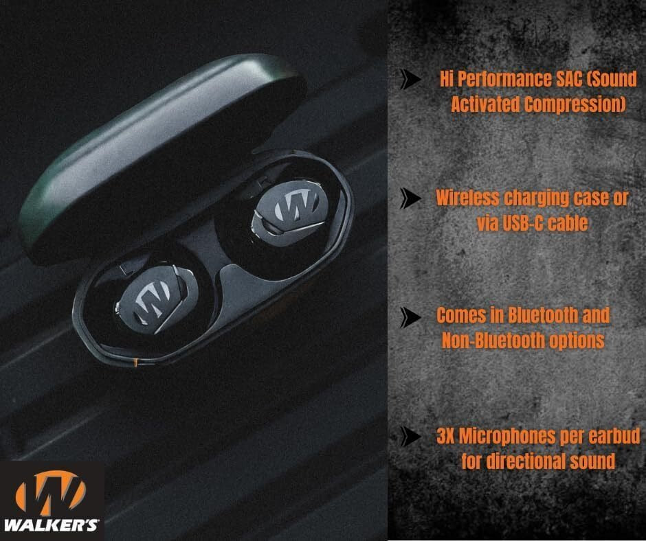Walkers Suppressor Wireless Ear Buds with Bluetooth