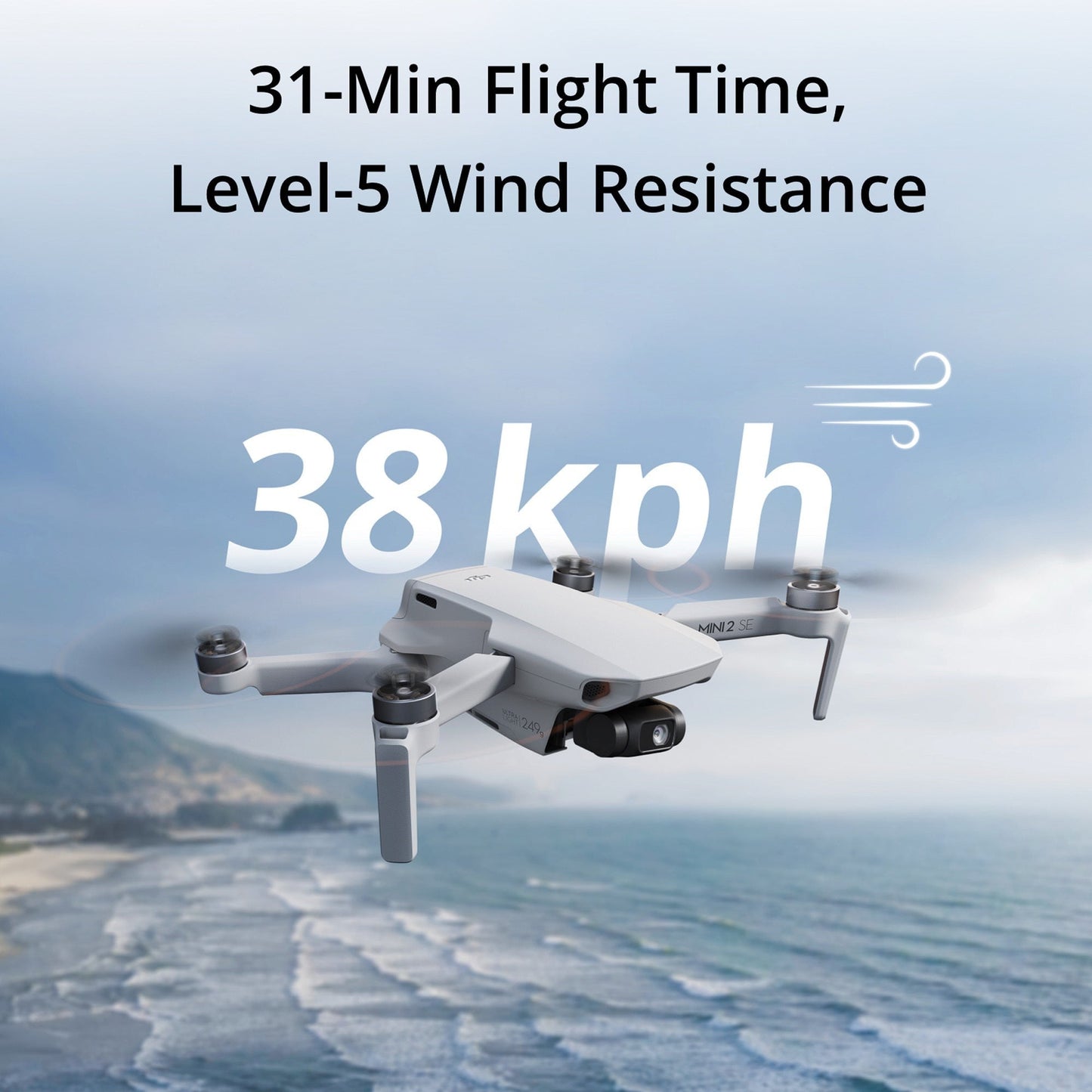 DJI Mini 2 SE Bundle with 64GB MicroSDXC Memory Card and 30-Inch Double-Sided Drone Landing Pad