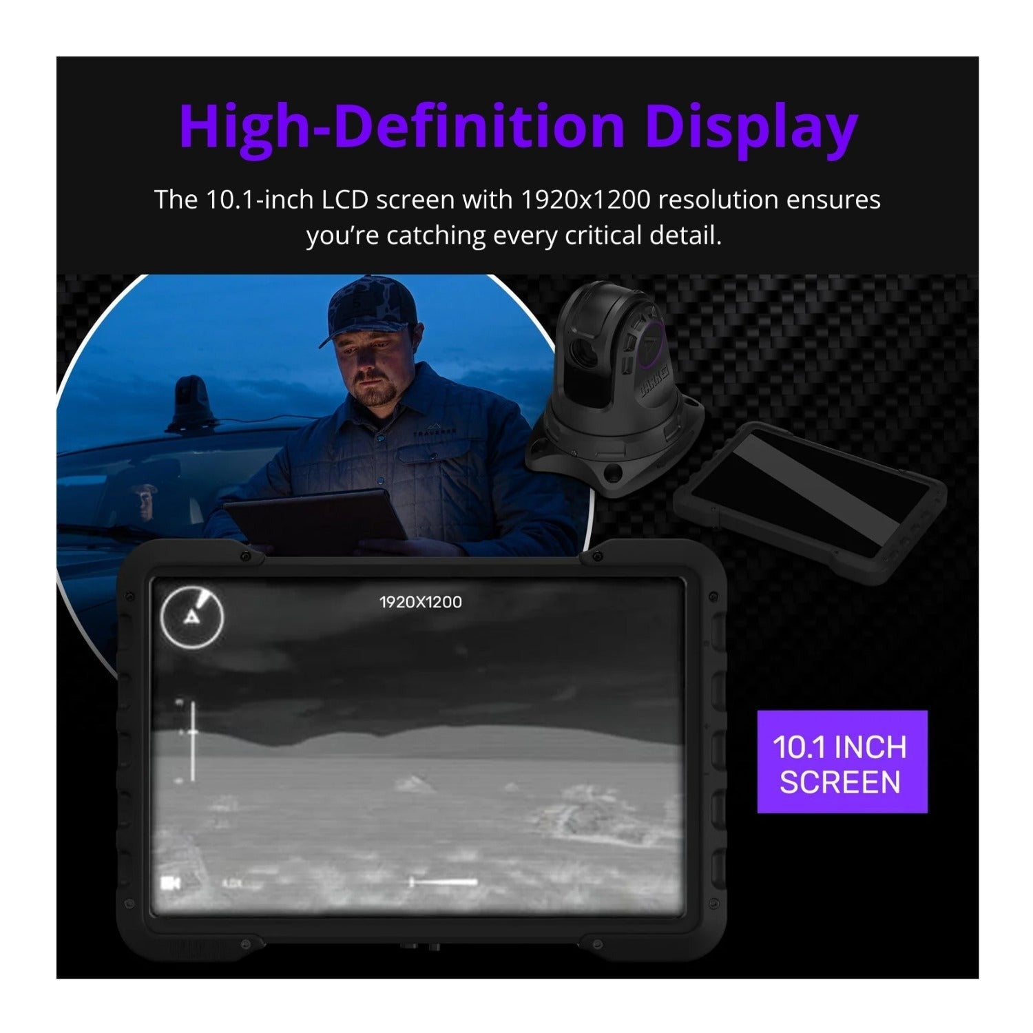 Dark30 Defiance 640 Thermal PTZ Camera with LCD Display and Accessories (Black)