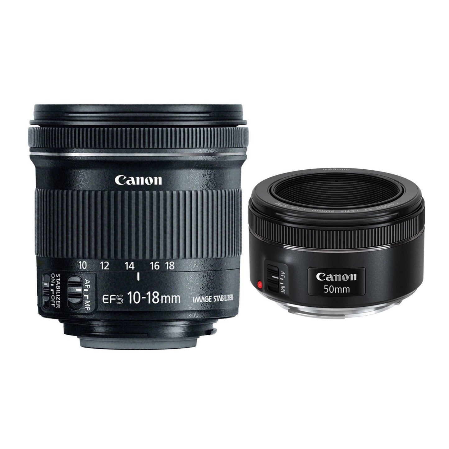 Canon 50mm f/1.8 and 10-18mm Portrait and Travel 2 Lens Kit