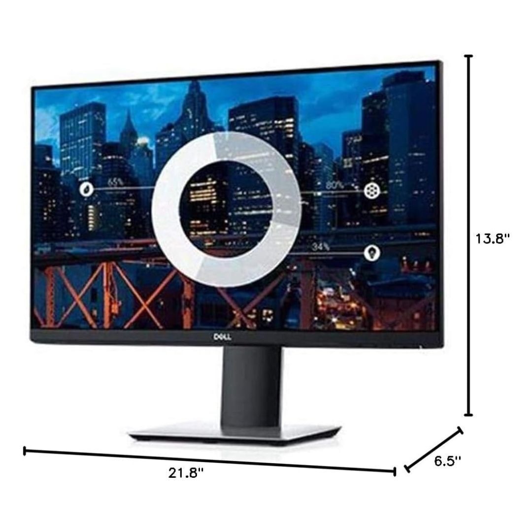 Dell P2219H Monitor, 21.5" Full HD IPS, USB 3.0 Hub (Black/Silver) (Certified Refurbished)