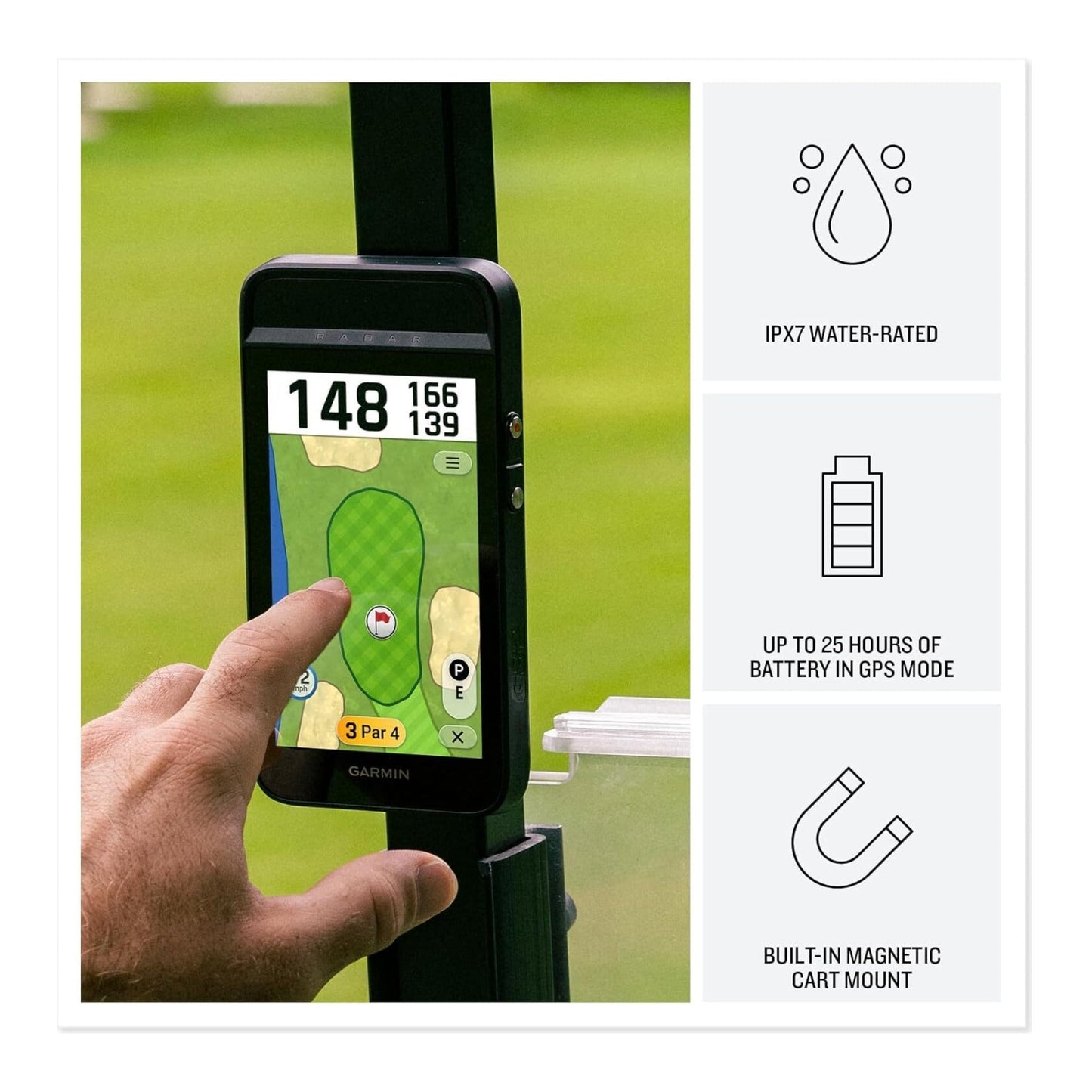 Garmin Approach G82 Launch Monitor and Premium GPS Golf Handheld with Accs