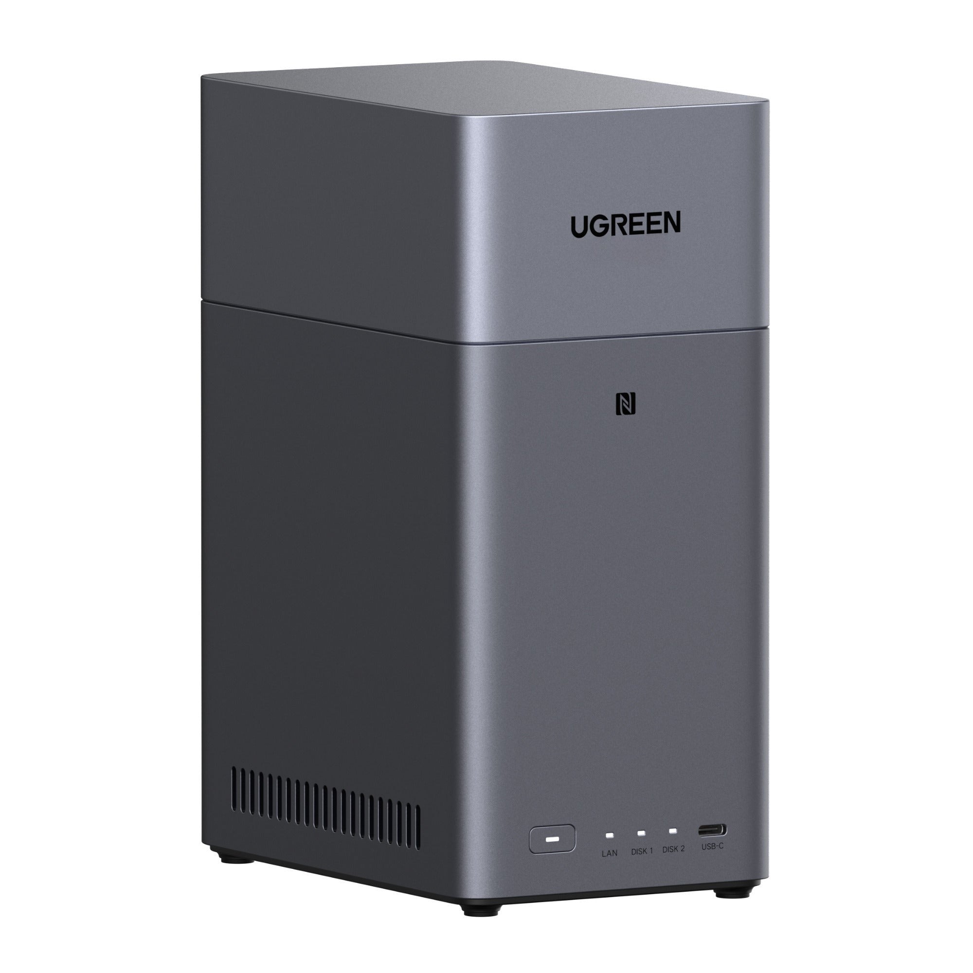 UGREEN NASync DH2300 2-Bay NAS Enclosure 60TB Capacity (Dark Gray)