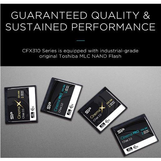 Silicon Power 128GB Cinema PRO CFX 310 CFast 2.0 Memory Card