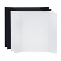 V-Flat World 48x36-inch Tri-Fold Foam Board (4-Pack / 2x Black and 2x White)