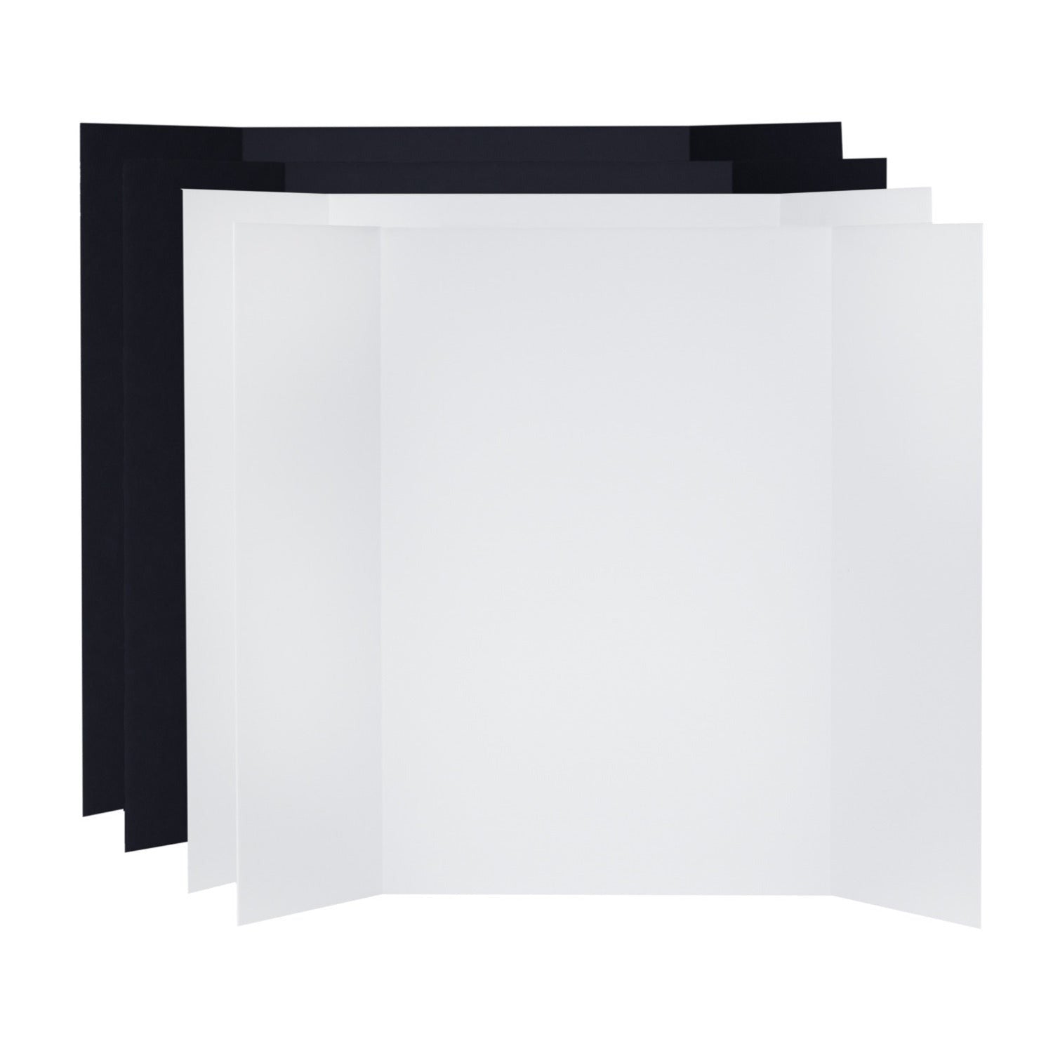 V-Flat World 48x36-inch Tri-Fold Foam Board (4-Pack / 2x Black and 2x White)