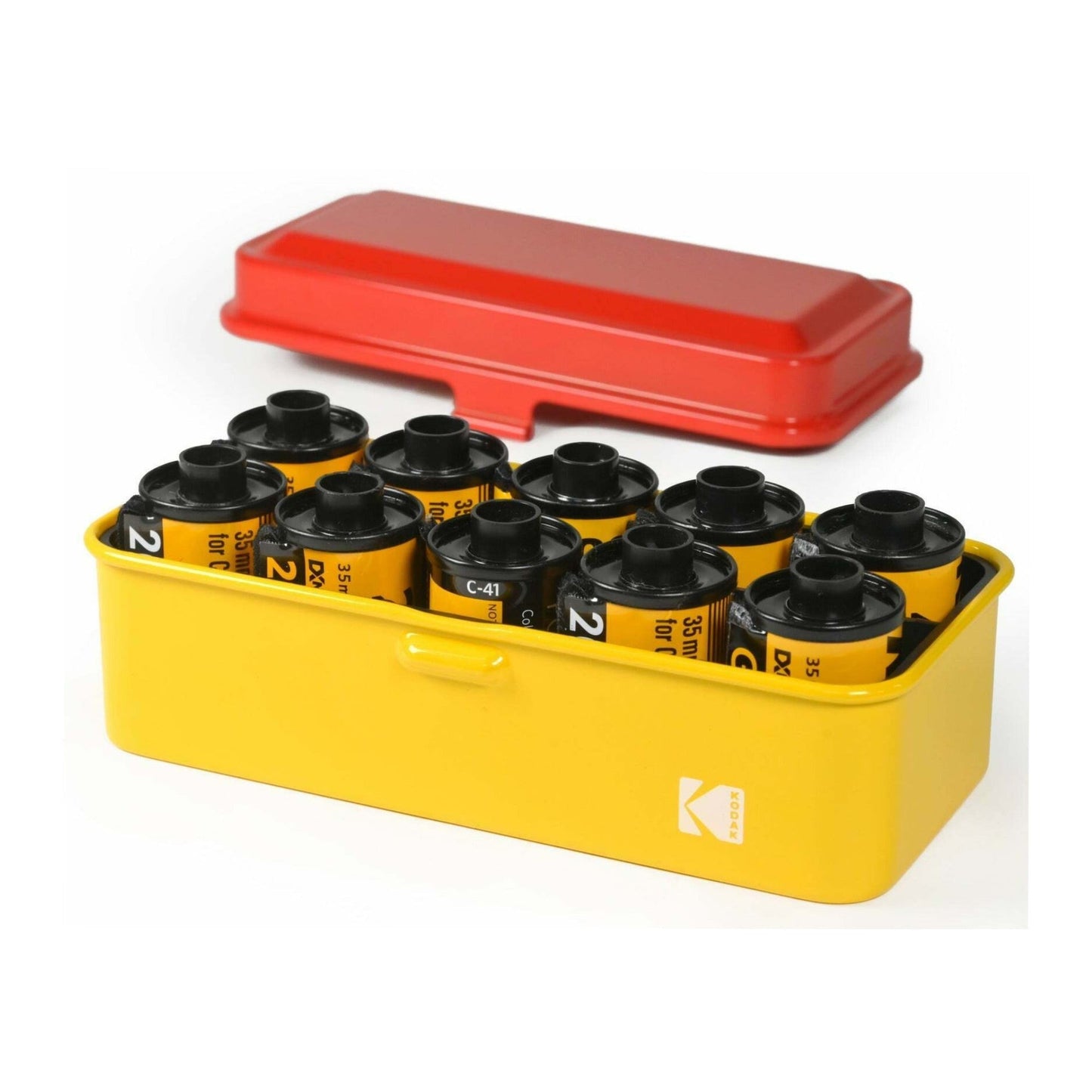 Kodak Portable Steel 35mm Film Roll Case (Fits 8 Rolls of 120 or 10 Rolls of 135 Film, Red)