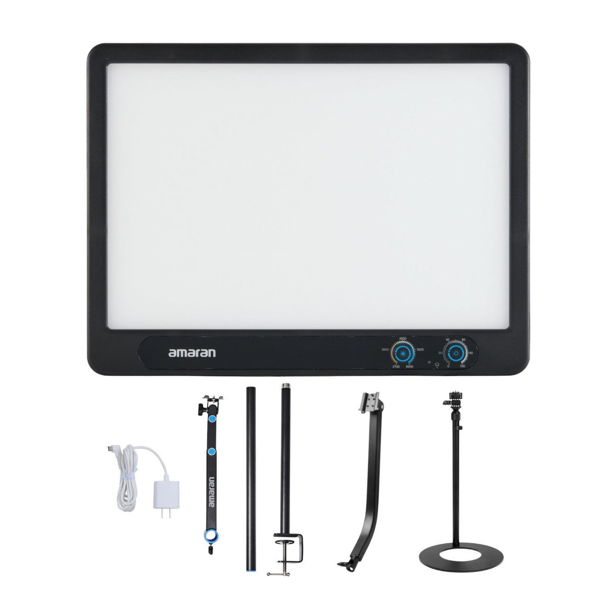 amaran Verge Edge-Lit LED Panel Light Flicker-Free (Charcoal, US) Bundle