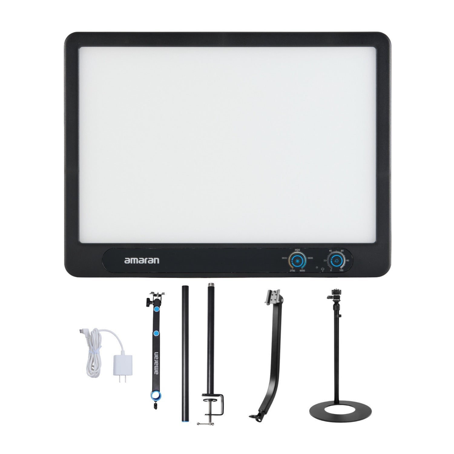 amaran Verge Edge-Lit LED Panel Light Flicker-Free (Charcoal, US) Bundle
