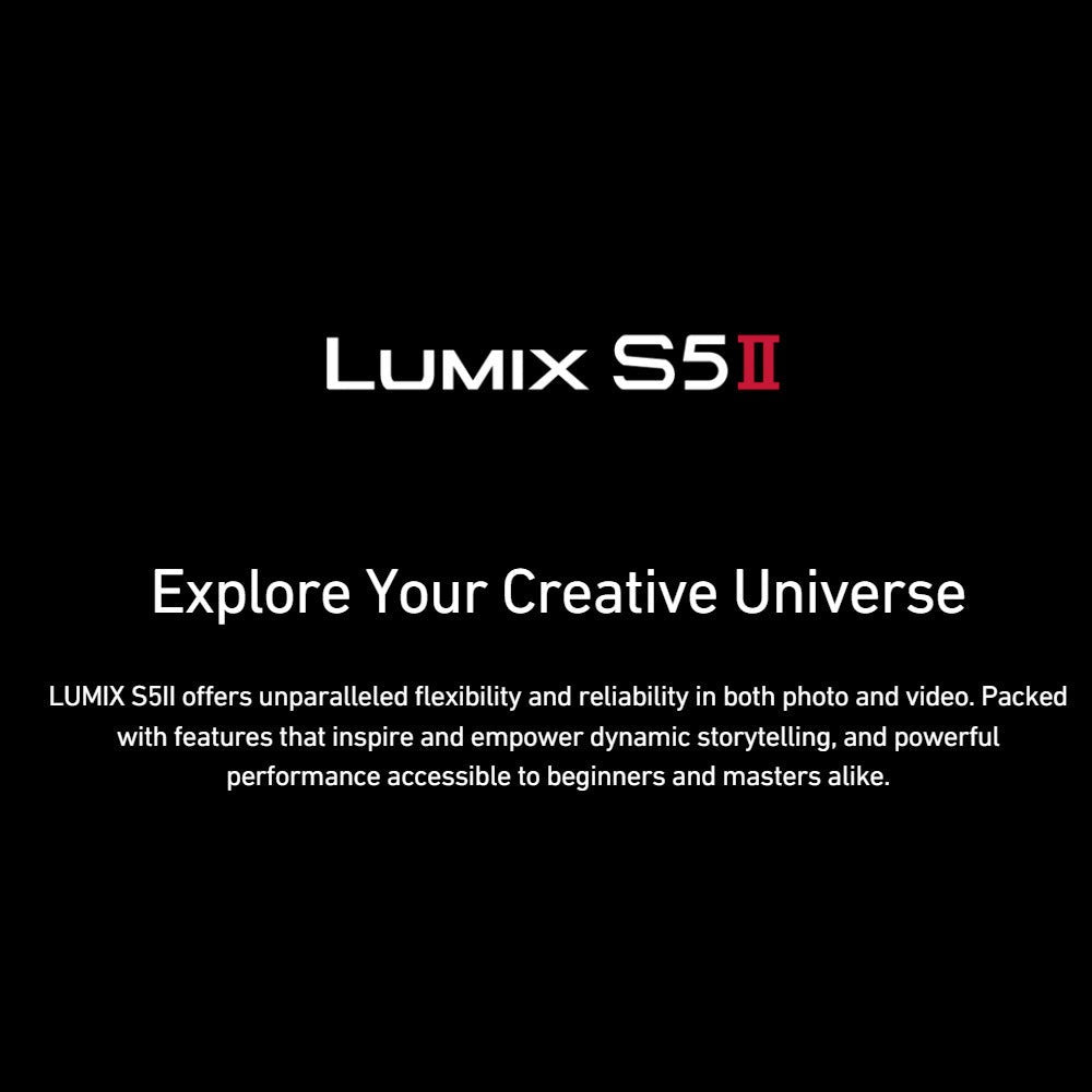 Panasonic Lumix Full Frame Camera with Lumix S5II and S5IIX Firmware Update with Mount Lens Bundle