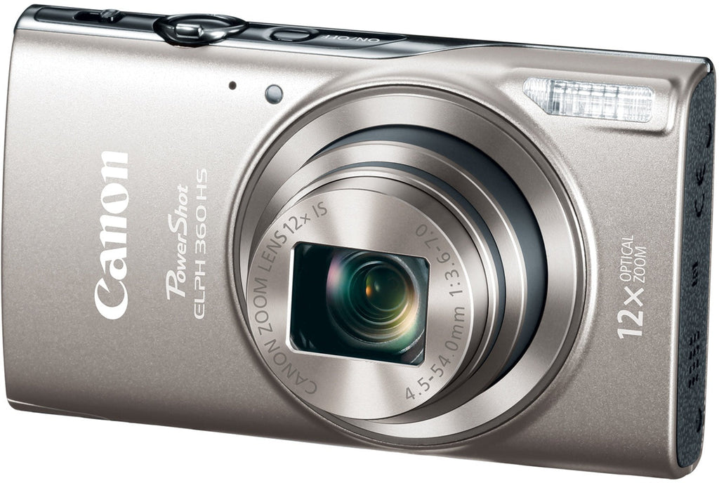 Canon PowerShot ELPH 360 HS Digital Camera (Silver) (Open Box)