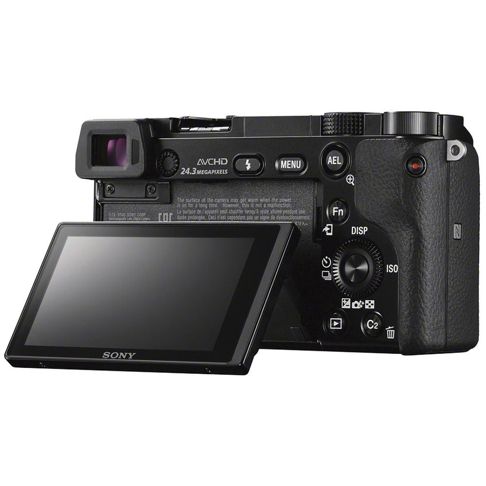 Sony Alpha a6000 24.3MP Mirrorless Digital Camera with 16-50mm OSS Lens (Black)