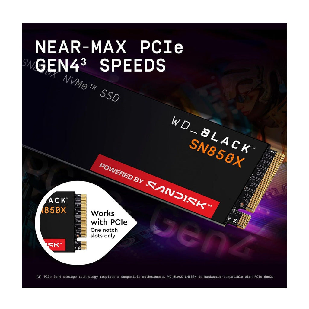 Western Digital SanDisk WD_BLACK 4TB SN850X NVMe Internal Gaming SSD (Gen4 PCIe, M.2 2280)
