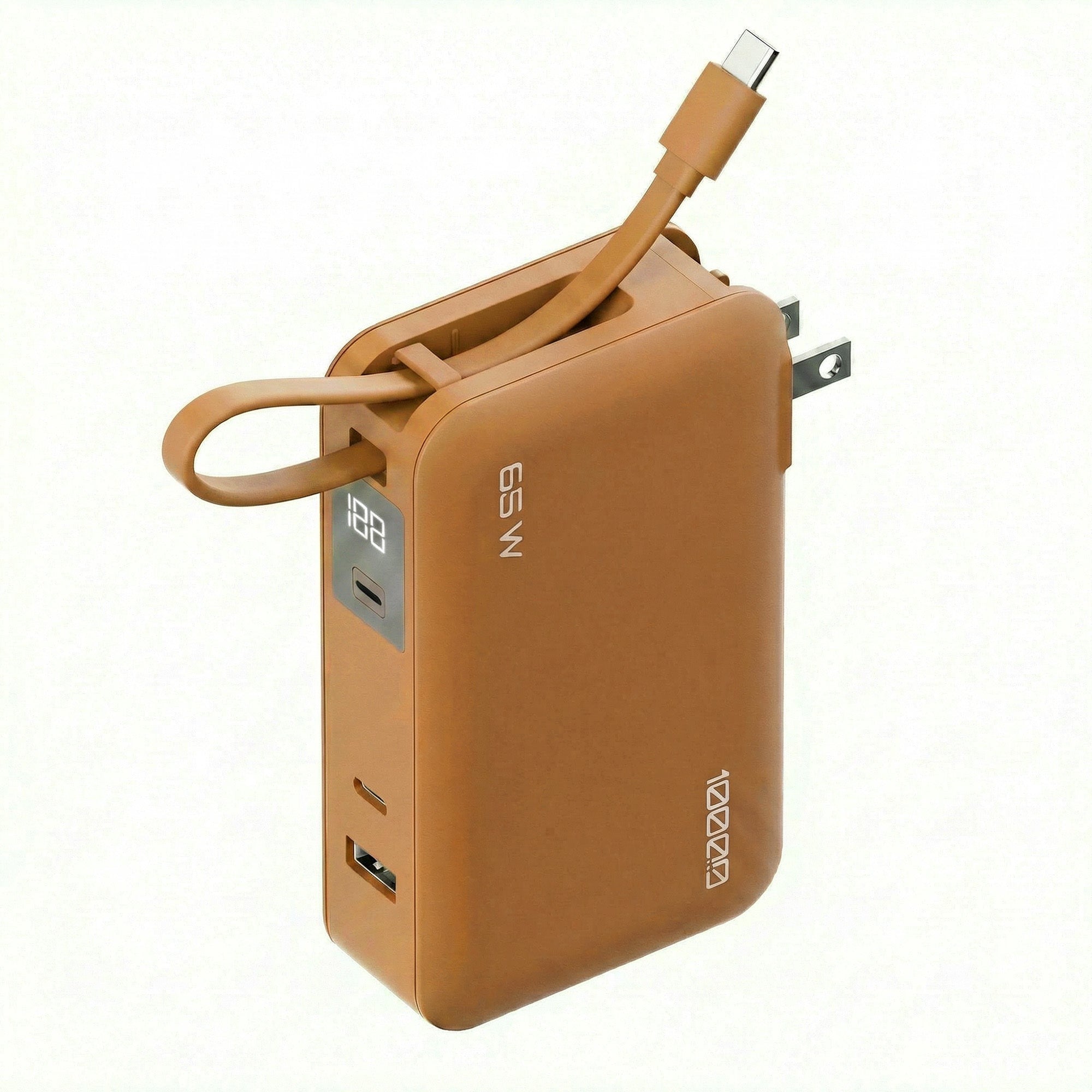 ReelCharge 10,000 mAh 65W Power Bank Flex (Orange)