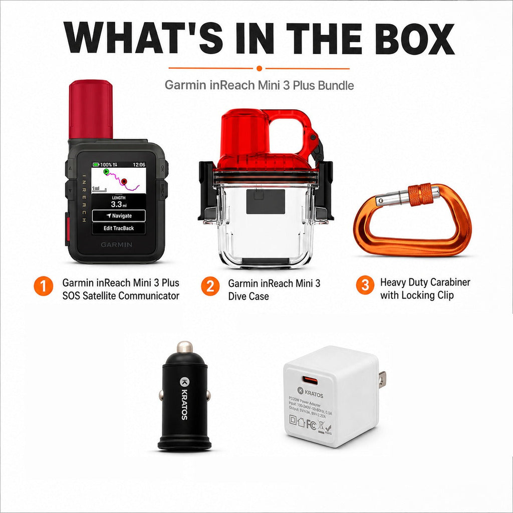 Garmin inReach Mini 3 Plus Satellite Communicator Bundle with Dive Case