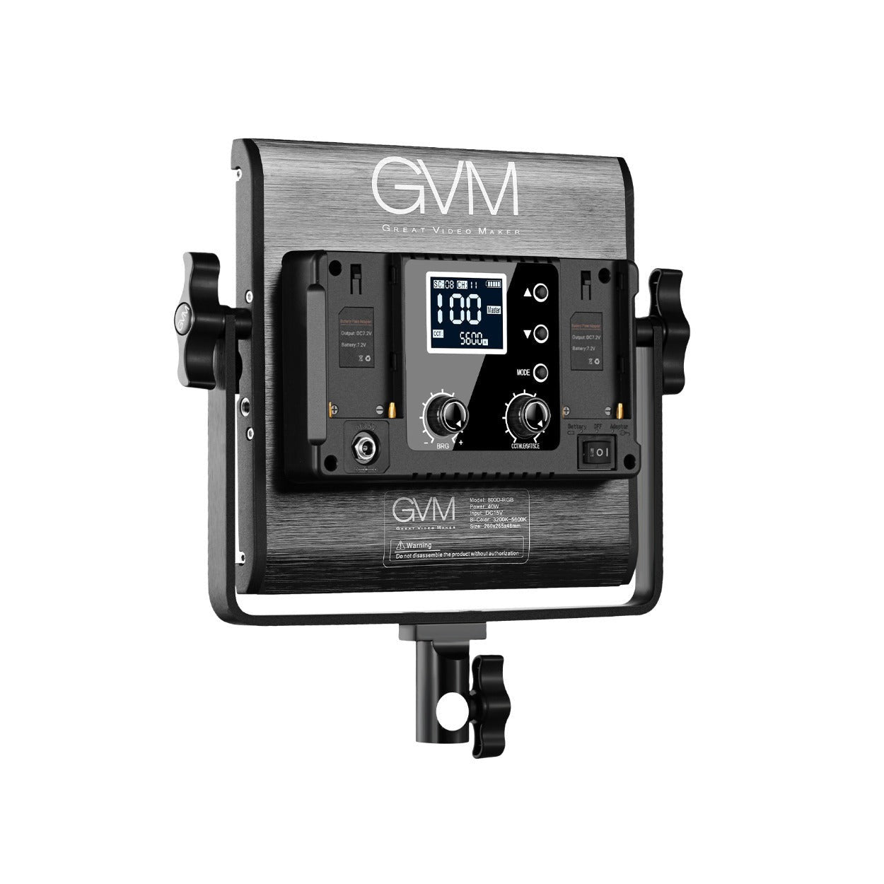 GVM 800D-RGB LED Light Panel (2-Light Kit)