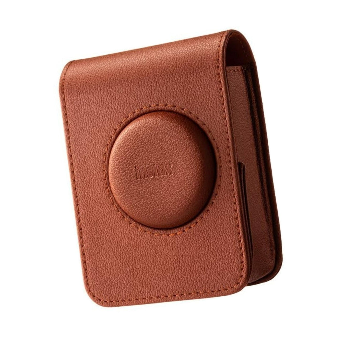 Fujifilm Instax Mini Evo Poly-Synthetic Leather Camera Case with Debossed Logo (Brown)