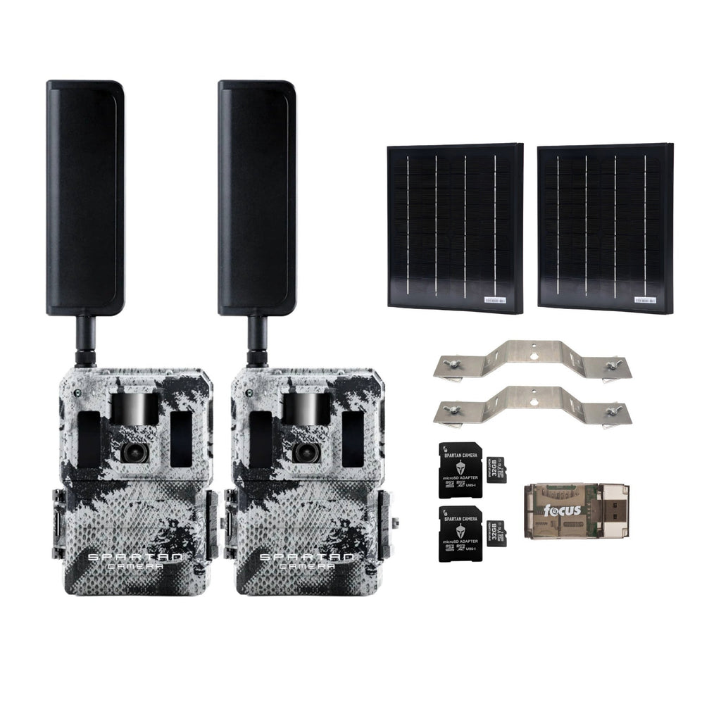 Spartan GoLive2 4G/LTE Trail Camera with Solar Panel and Accessories