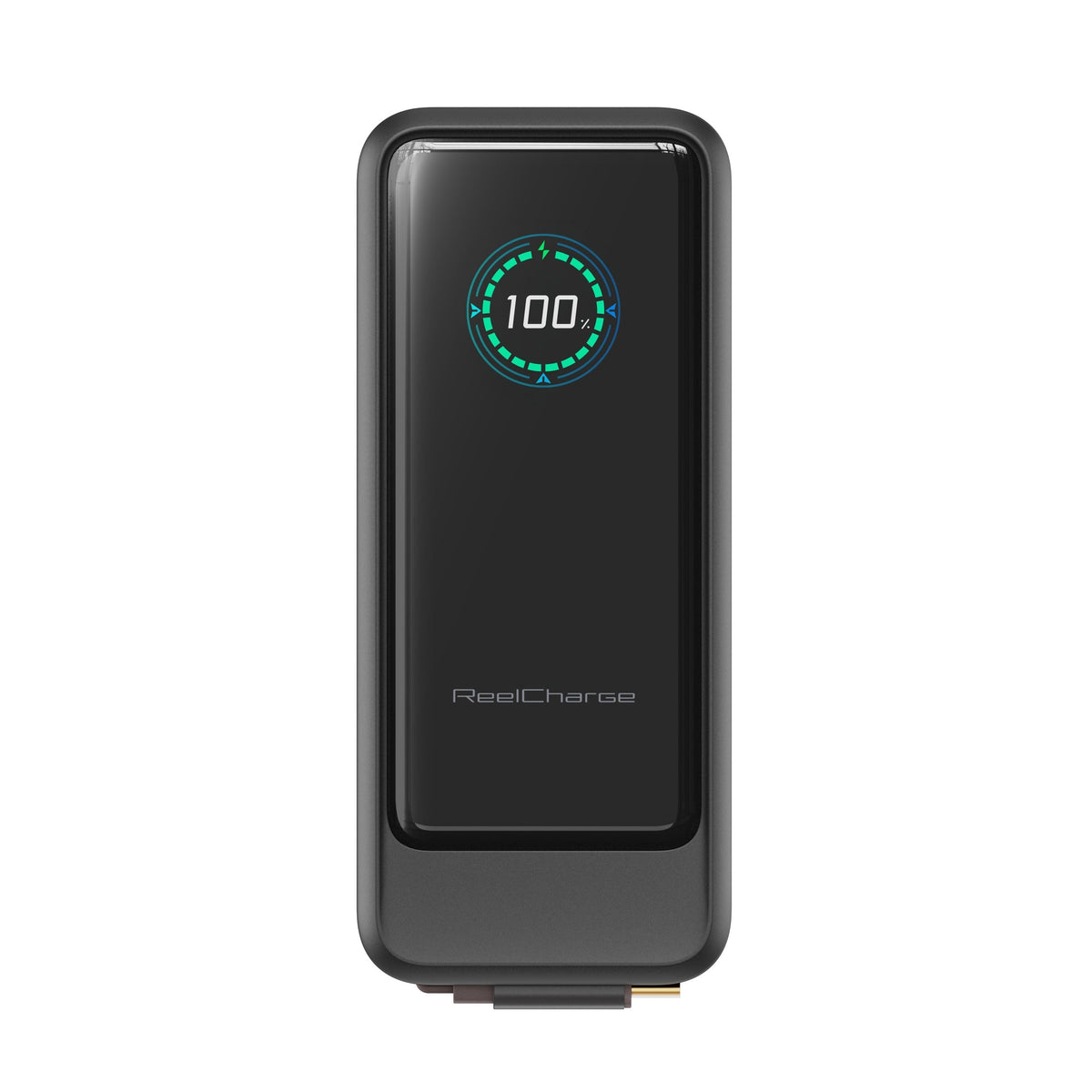 ReelCharge ReelPro 10,000mAh Power Bank with Retractable 45W USB-C (Gray)