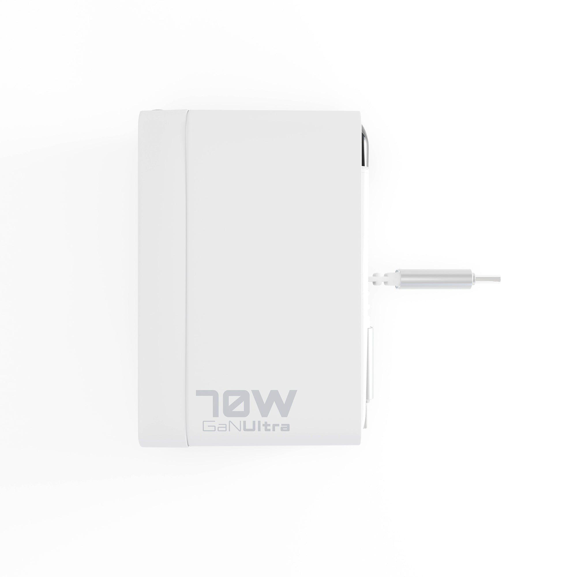 ReelCharge 70W Wall Charger with Retractable USB-C (White)