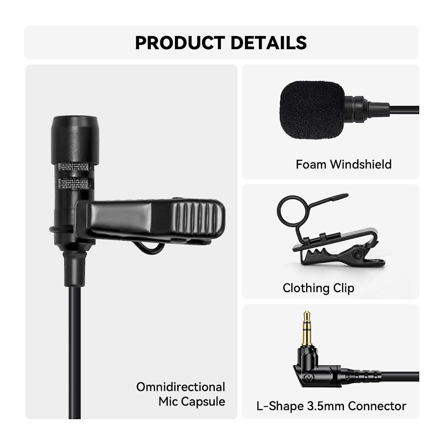 LARK MAX 2 Combo Wireless Microphone System (Space Gray) Bundle with Accessories