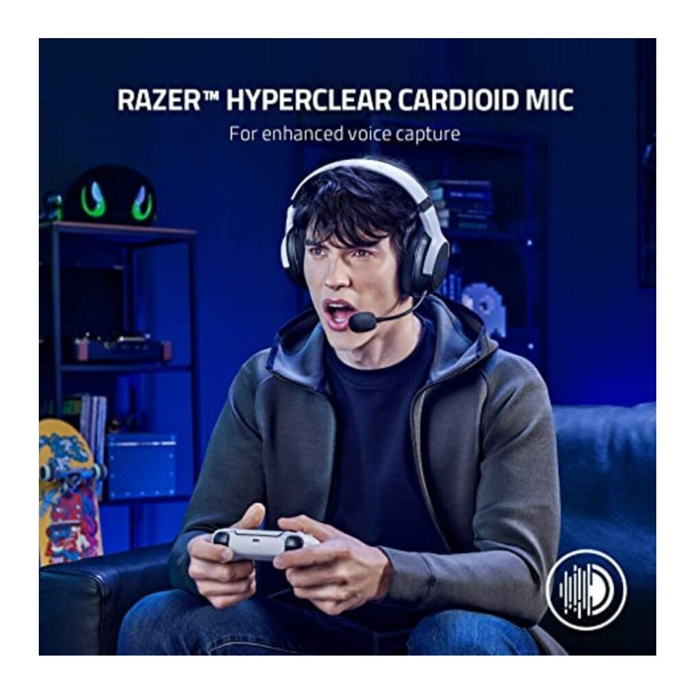 Razer Kaira Dual Wireless Razer SmartSwitch PS5 Gaming Headset for Playstation and PC (White)