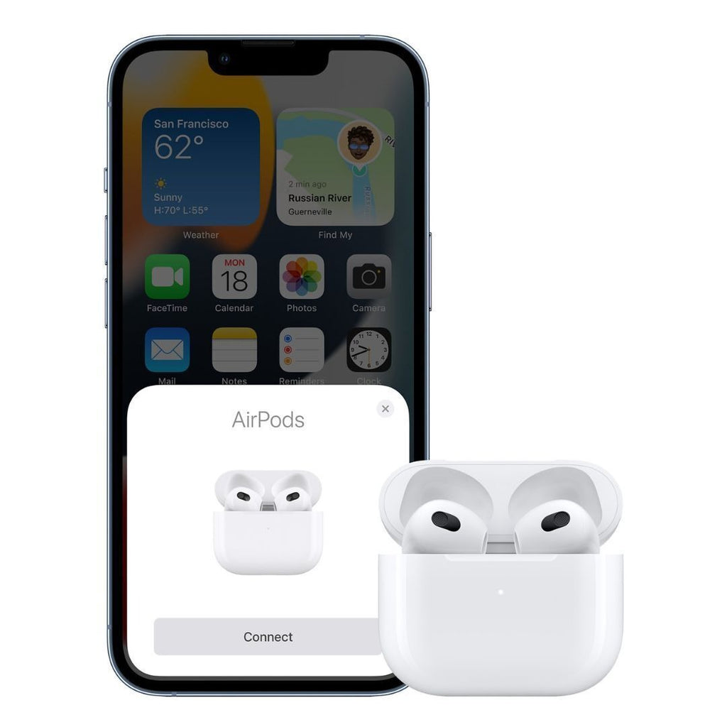 Apple AirPods (3rd Generation) with Lightning Charging Case, Water-Resistant (Refurbished)
