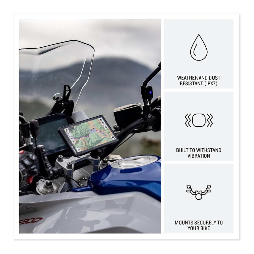 Garmin zmo XT3 4.7-Inch Motorcycle GPS Navigator Bundle with 128GB Memory Card