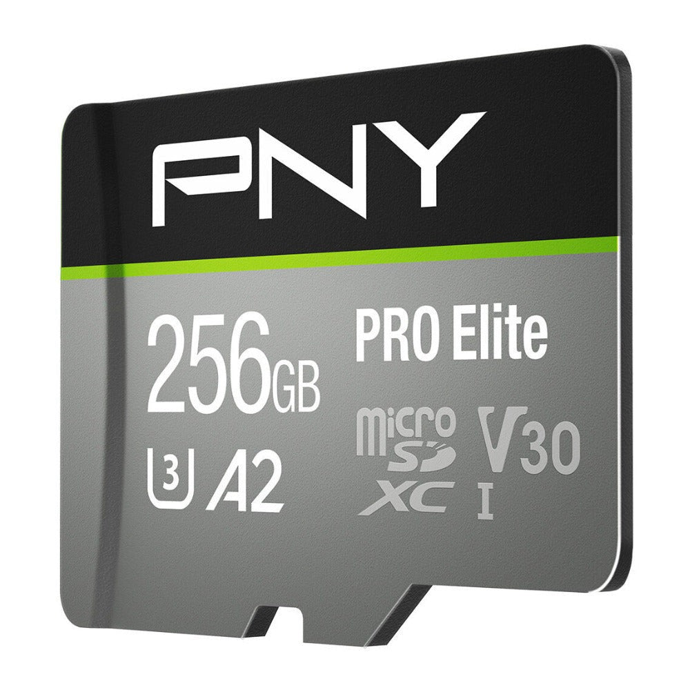 PNY 256GB PRO Elite UHS-I microSDXC Memory Card with SD Adapter