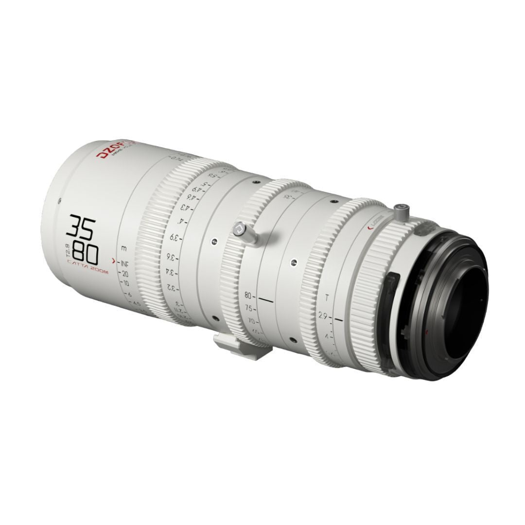 DZOFilm Catta FF 35 to 80mm T2.9 Cine Zoom Lens for Sony E Camera with Parfocal Design (White)