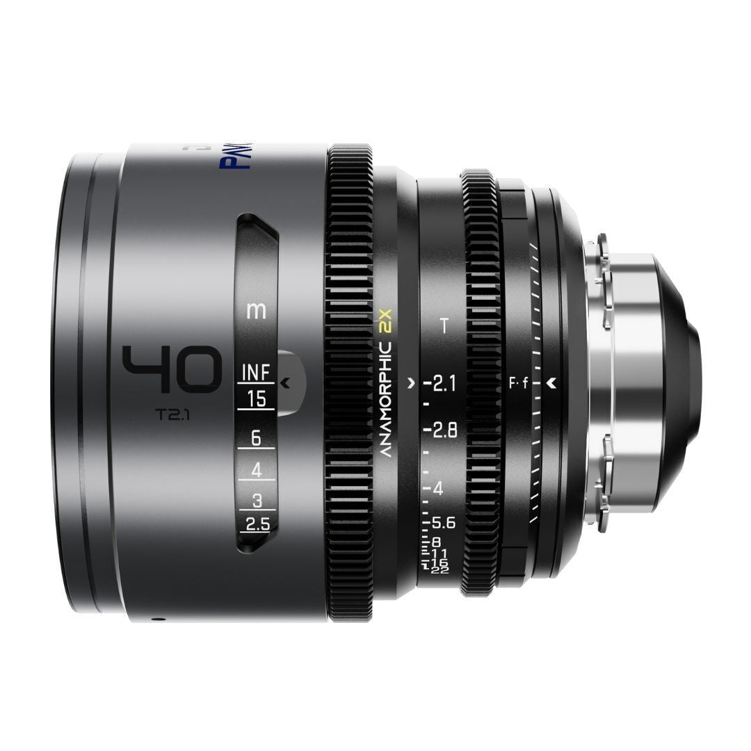 DZOFilm PAVO 40mm Anamorphic 2x T2.1 Blue Coating PL or EF Mount Lens (Space Gray and Black)