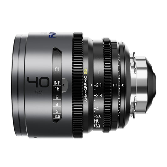 DZOFilm PAVO 40mm Anamorphic 2x T2.1 Blue Coating PL or EF Mount Lens (Space Gray and Black)