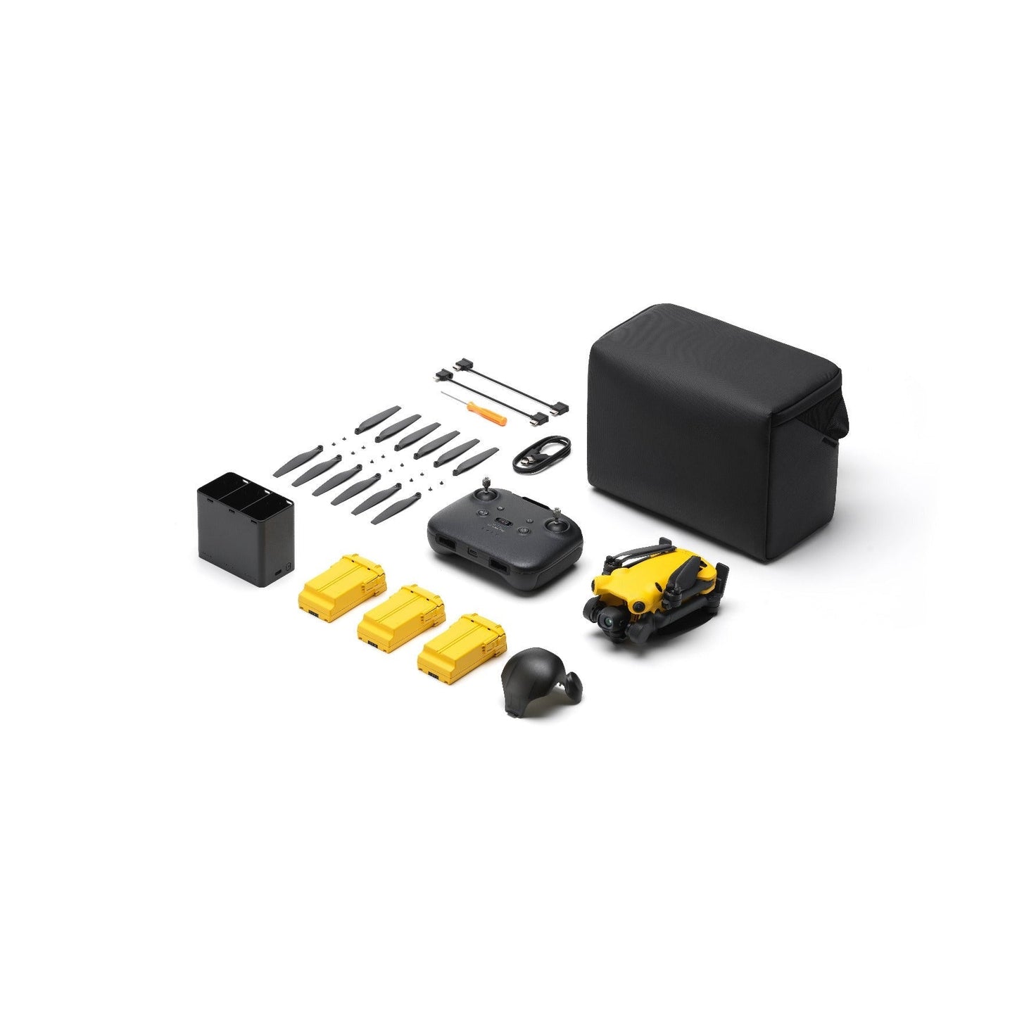 SKYROVER X1 48MP 4K Fly More Combo Drone with 32-Min Flight Time (Yellow)