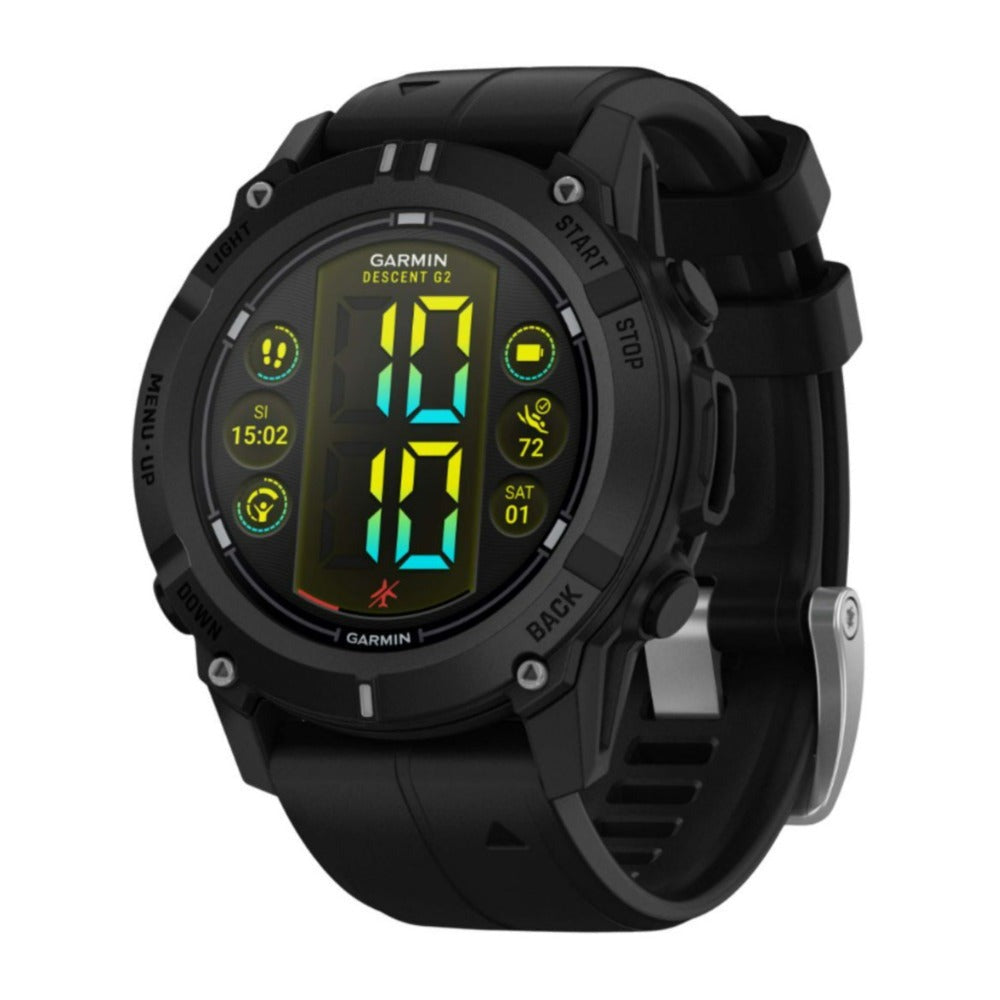 Garmin Descent G2 45mm GPS Dive Smart Watch Black with T2 Transceiver Bundle