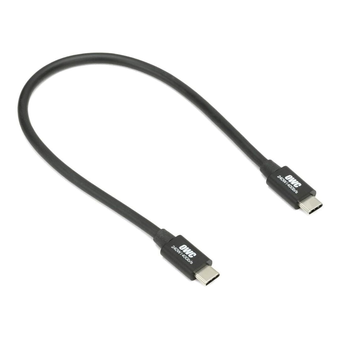 OWC 11.8-Inch Thunderbolt 4 and USB-C Cable with 40 GBPS Data Transfer (Black)