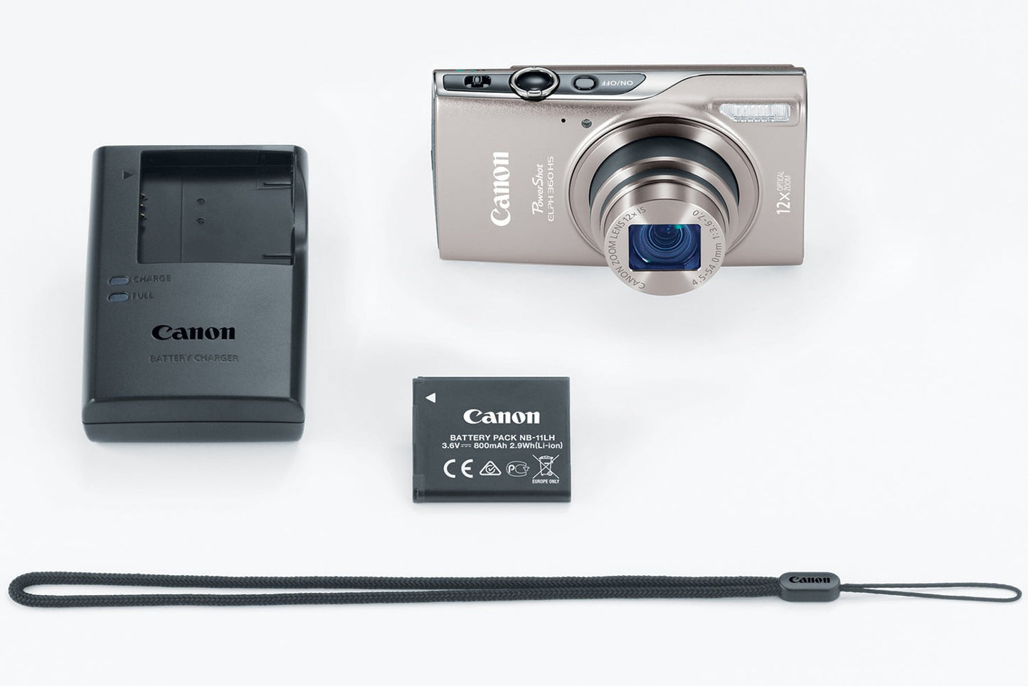 Canon PowerShot ELPH 360 HS Digital Camera (Silver)