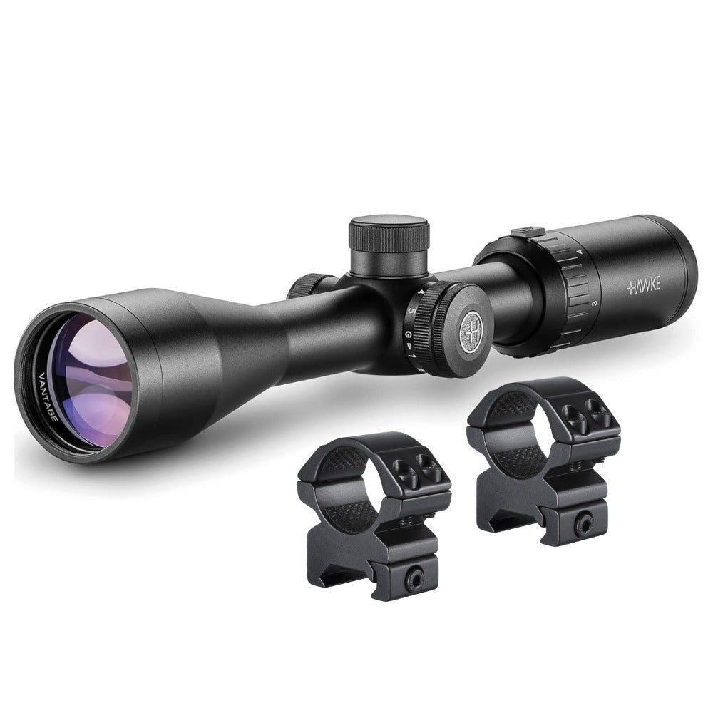 Hawke Sport Optics Vantage 3-9x40 IR Riflescope Bundle with Mount Rings (Medium)