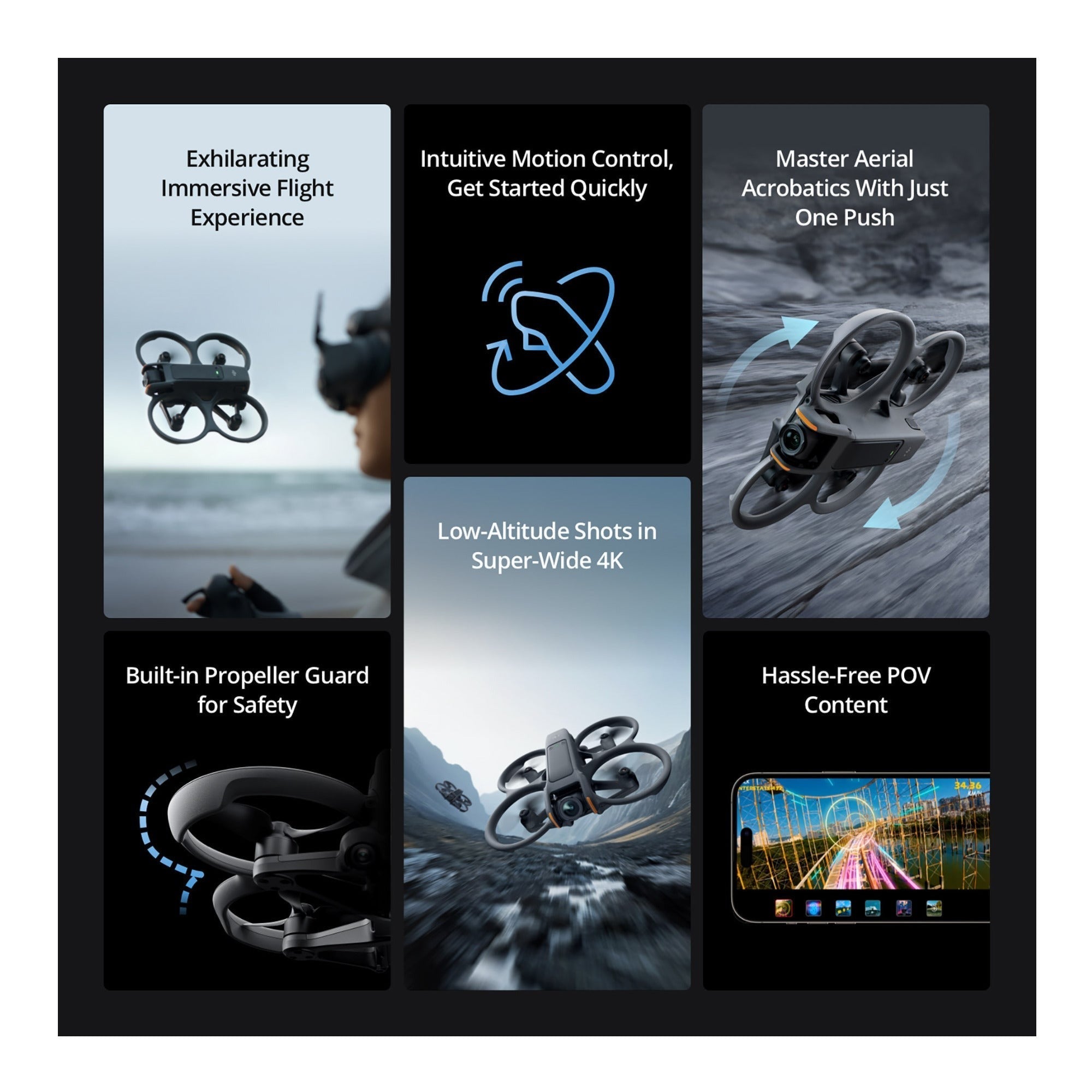 DJI Avata 2 Fly More Combo with 256GB Card and 30-Inch Landing Pad Bundle