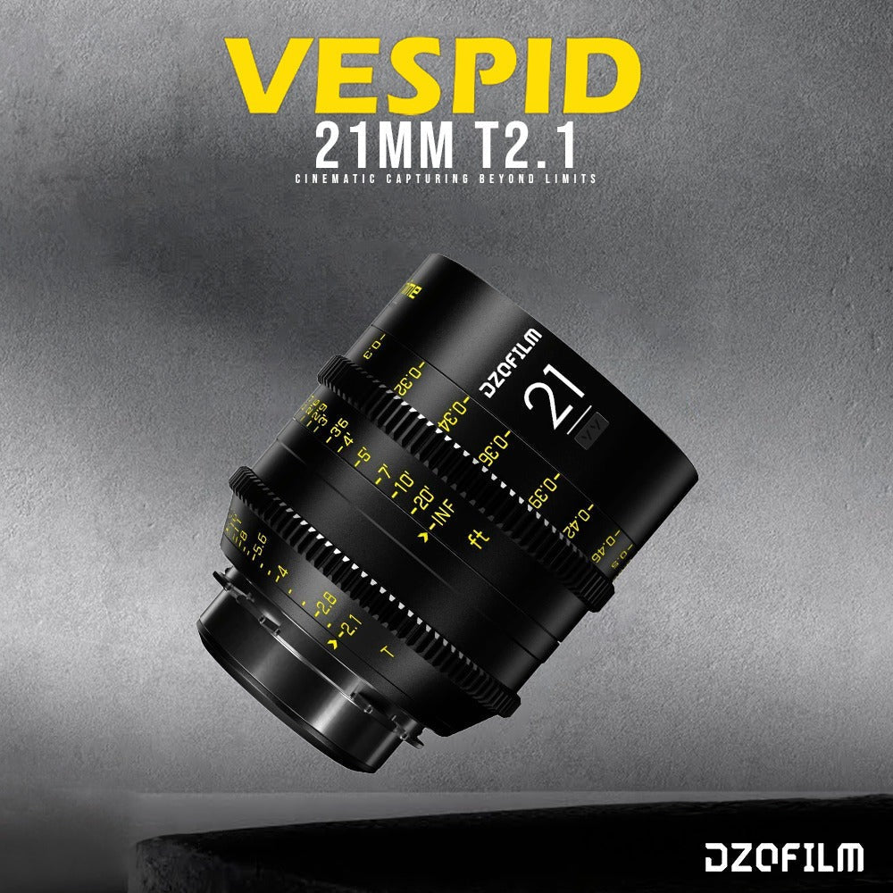 DZOFilm Vespid 21mm T2.1 Lens for Soft and Natural Bokeh (PL and EF Mounts) with Carry Case Bundle