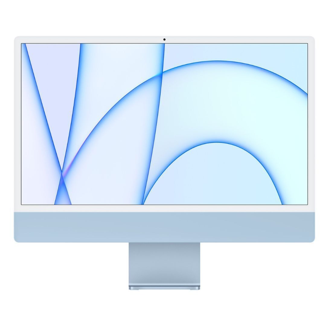 Apple iMac 24" with M1 Chip, 8-Core CPU, 8-Core GPU, Gigabit Ethernet (Blue) (Certified Refurbished)