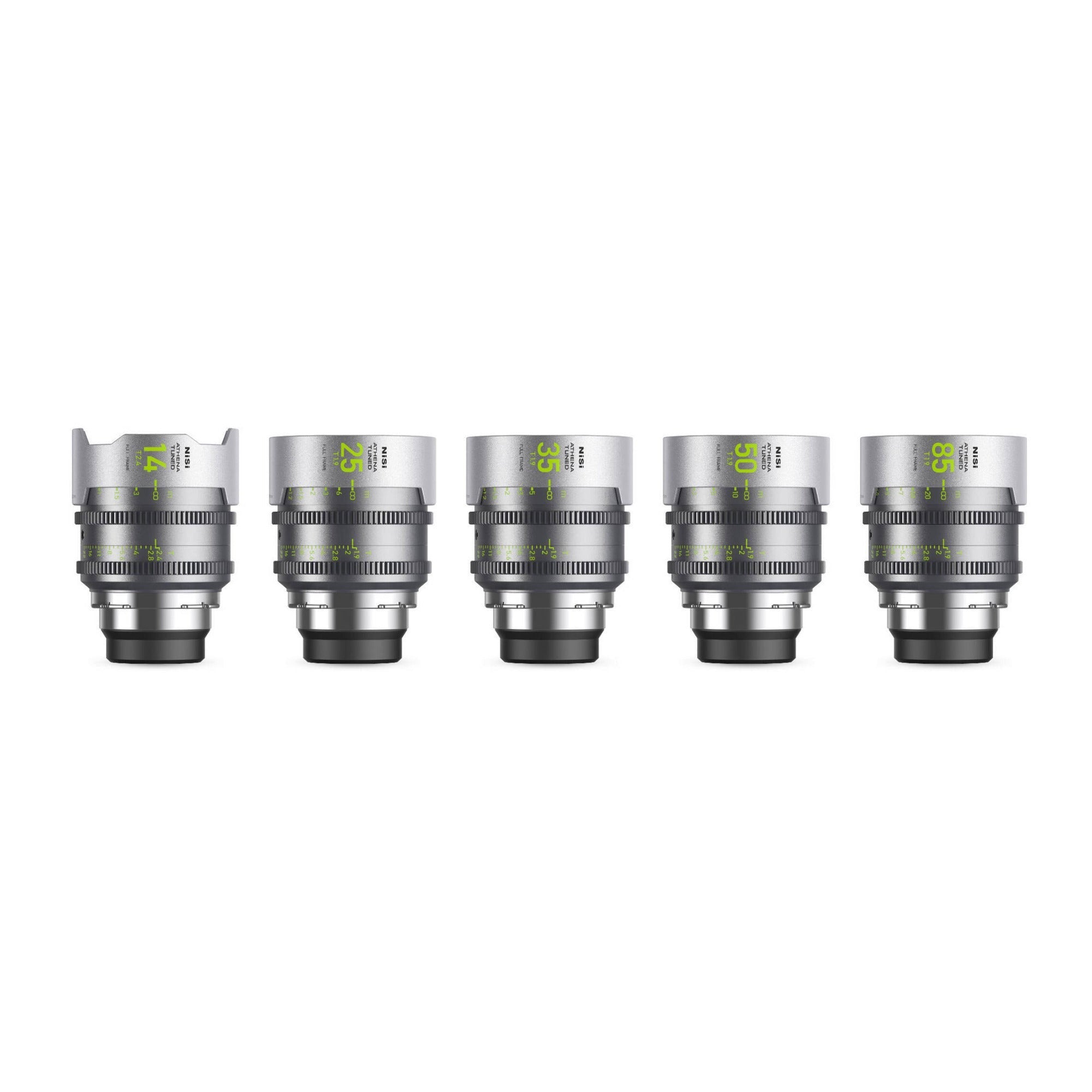 NiSi ATHENA Tuned Prime T2.4/1.9 Full-Frame 5-Lens Kit with Case (PL Mount)