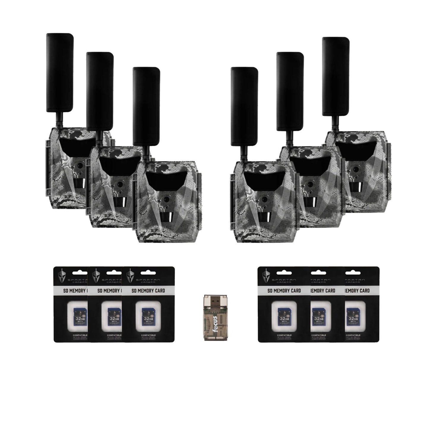 Spartan GoLive 4G/LTE 1080p Trail Camera (Verizon, 6 Pack) Bundle