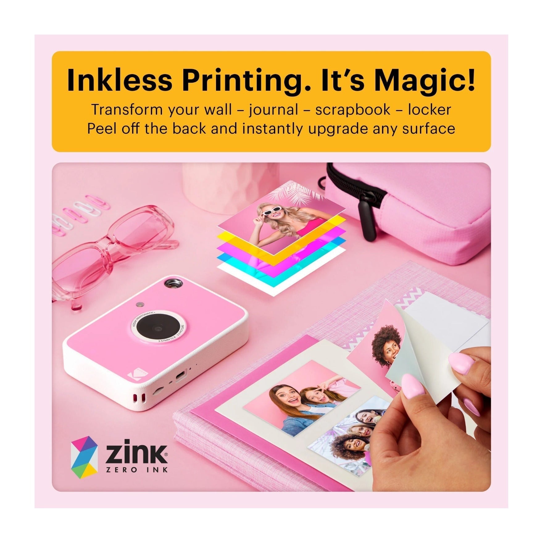 Kodak PRINTOMATIC+ 10MP Instant Digital Camera (Pink)