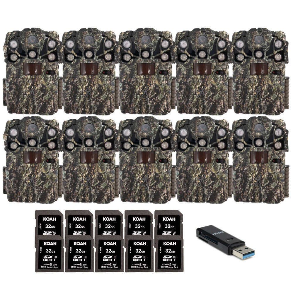 Browning Recon Force Elite Ultra Non-Cellular Trail Camera (10 Pack) Bundle