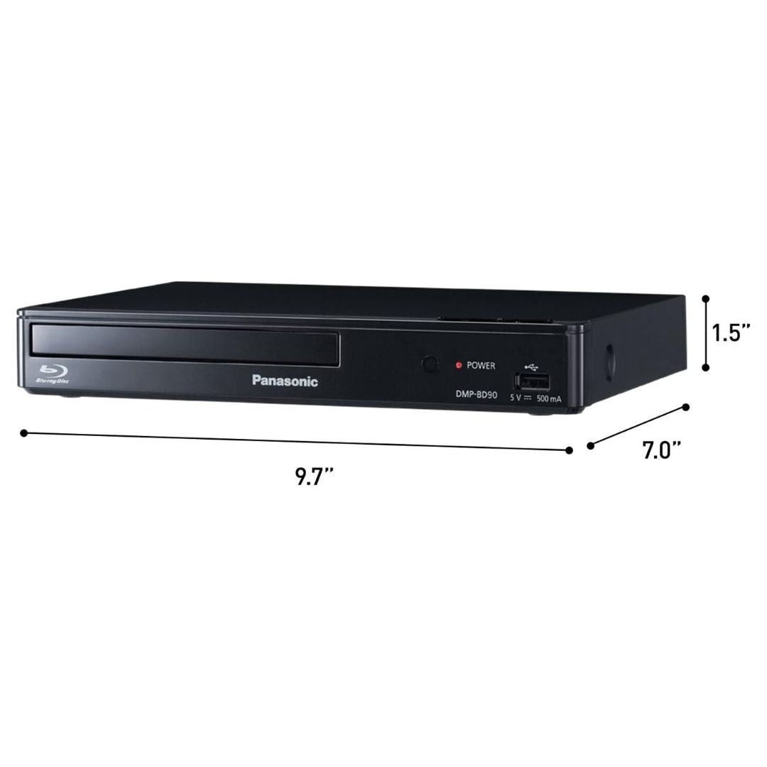 Panasonic DMP-BD90P-K Blu-ray Player, Full HD, Dolby Digital (Black) (Certified Refurbished)
